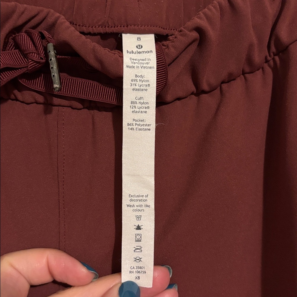 lululemon athletica Burgundy Track Pants - Picture 6 of 9